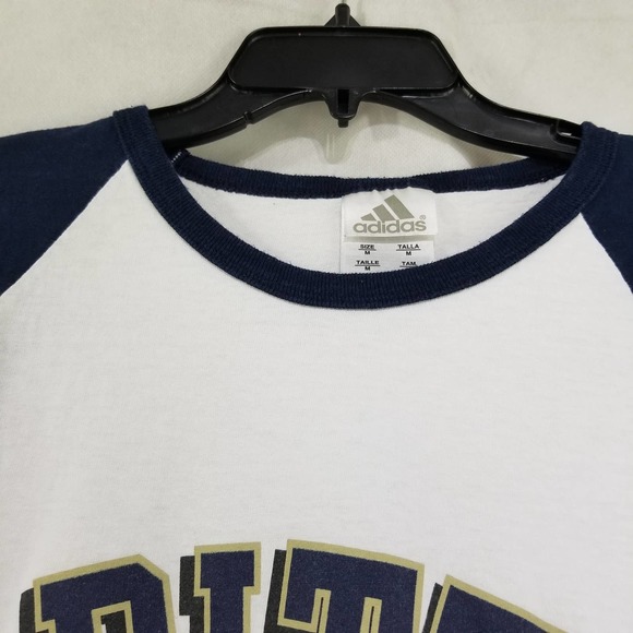 Vintage Adidas Shirt Pitt Baseball Raglan 1980s Medium USA Made - Picture 3 of 12